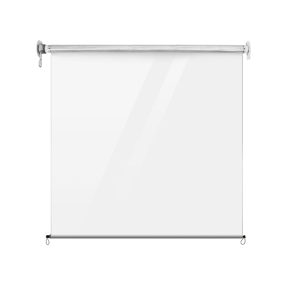Instahut Outdoor Blinds Transparent Roll Down Awning Window Shade 1.4X2.4M AWN-B-DOWN-PVC-14