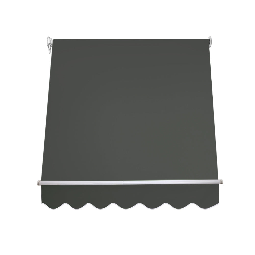 Instahut Window Fixed Pivot Arm Awning Outdoor Blinds Retractable Canopy1.5X2.1M AWN-B-FIXED-PS-15-GREY
