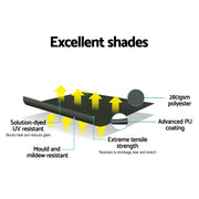 Instahut Window Fixed Pivot Arm Awning Outdoor Blinds Retractable Canopy1.5X2.1M AWN-B-FIXED-PS-15-GREY