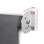 Instahut Window Fixed Pivot Arm Awning Patio Outdoor Blinds Retractable 2.8X2.1M AWN-B-FIXED-PS-28-GREY