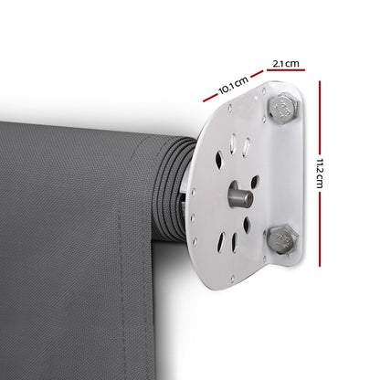 Instahut Window Fixed Pivot Arm Awning Patio Outdoor Blinds Retractable 2.8X2.1M AWN-B-FIXED-PS-28-GREY