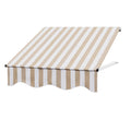 Instahut Window Door Awning 1mx1m Beige White Polyester Fabric Aluminum Frame AWN-B-PS-1X1-BEWH