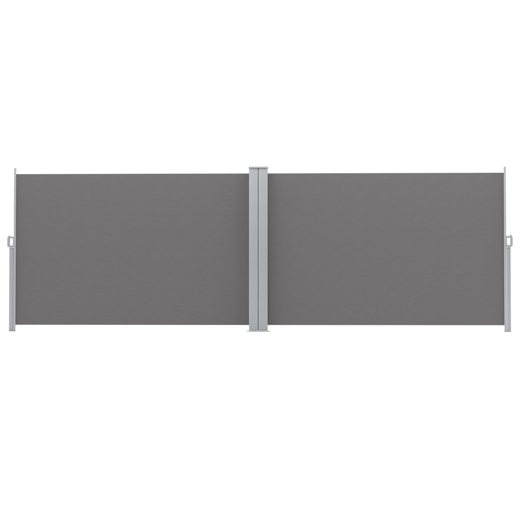 Instahut Side Awning Sun Shade Outdoor Retractable Privacy Screen 1.8X6M Grey AWN-B-SIDE-BD-180-GREY