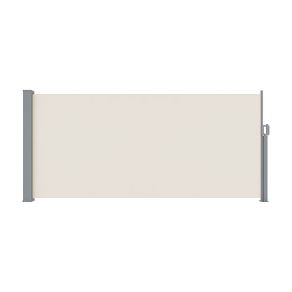 Instahut Side Awning Sun Shade Outdoor Blinds Retractable Screen 1.4X3M Cream AWN-B-SIDE-FC-140-CREAM