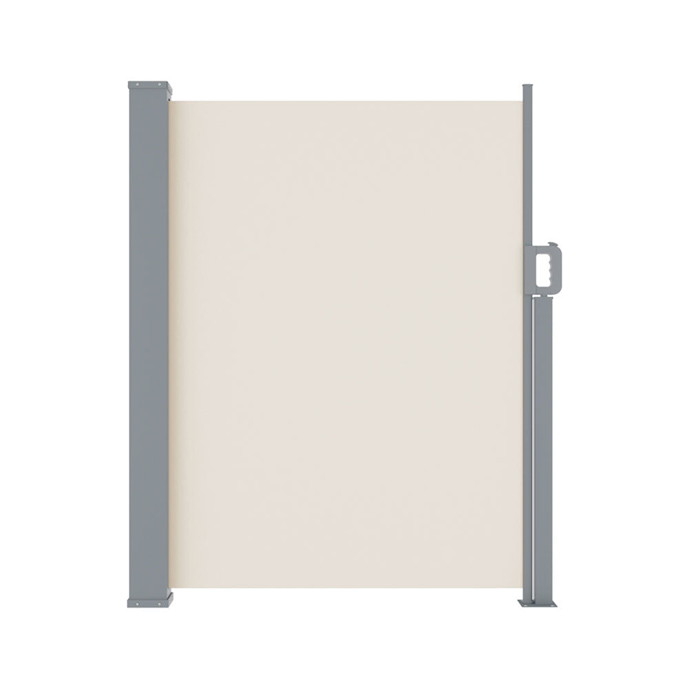 Instahut Side Awning Sun Shade Outdoor Blinds Retractable Screen 1.4X3M Cream AWN-B-SIDE-FC-140-CREAM