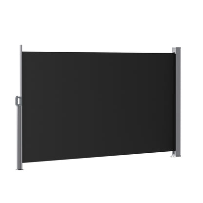 Instahut Side Awning Sun Shade Outdoor Retractable Privacy Screen 1.8X3M Black AWN-B-SIDE-FC-180-BK