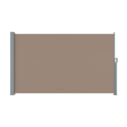 Instahut Side Awning Sun Shade Outdoor Blinds Retractable Screen 1.8X3M Brown AWN-B-SIDE-FC-180-BROWN