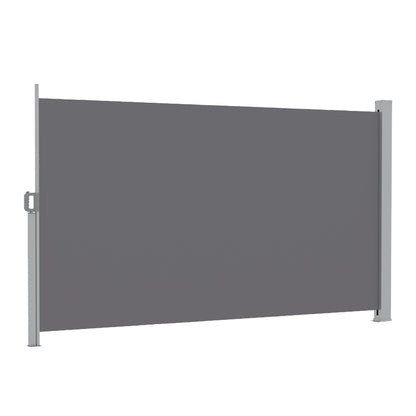 Instahut 1.8X4M Side Awning Retractable Privacy Screen Outdoor Sun Shade Grey