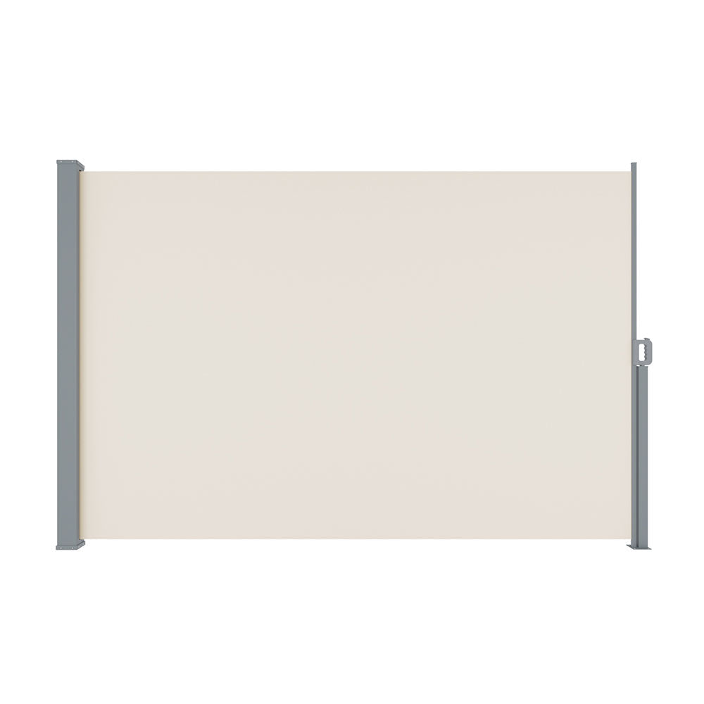 Instahut Side Awning Sun Shade Outdoor Blinds Retractable Screen 2X3M Cream AWN-B-SIDE-FC-200-CREAM
