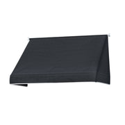 Instahut Window Door Awning 1.2mx0.6mx0.6m Black Polyester Fabric Steel Frame AWN-B-SIDE-TRI-120-BK