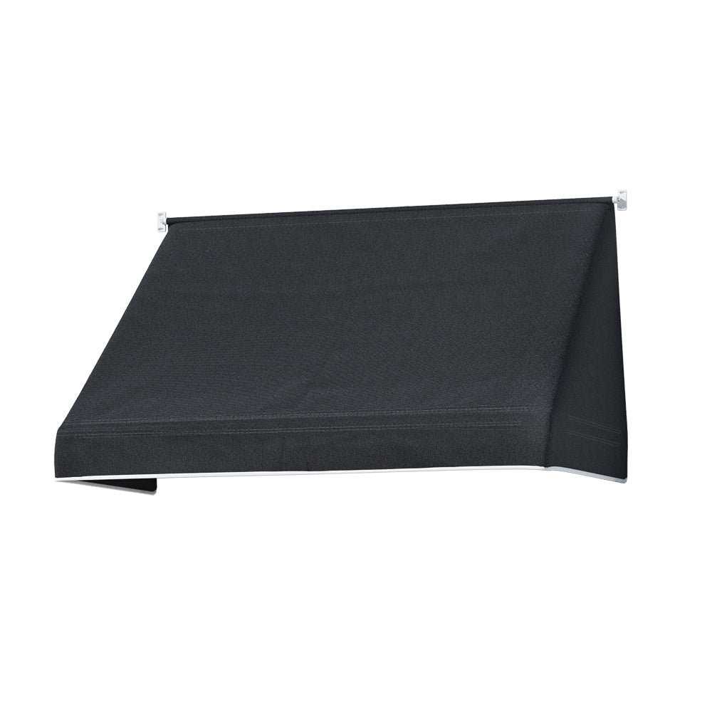 Instahut Window Door Awning 1.2mx0.6mx0.6m Black Polyester Fabric Steel Frame AWN-B-SIDE-TRI-120-BK