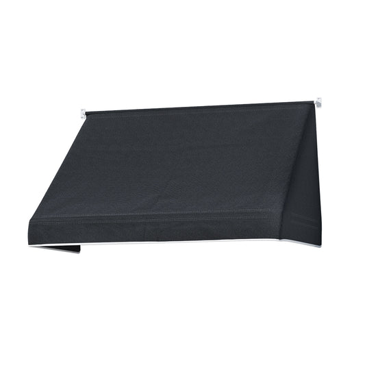 Instahut Window Door Awning 1.2mx0.6mx0.6m Black Polyester Fabric Steel Frame AWN-B-SIDE-TRI-120-BK