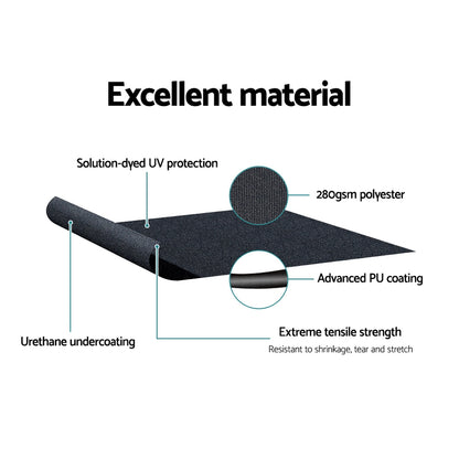 Instahut Window Door Awning 1.2mx0.6mx0.6m Black Polyester Fabric Steel Frame AWN-B-SIDE-TRI-120-BK