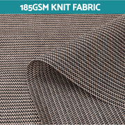 Instahut 2.1X2.5M Outdoor Blinds Awning Roll Down Retractable Knit Fabric Outdoor Blinds Window Shade Brown AWN-C-DOWN-KNIT-21-BR