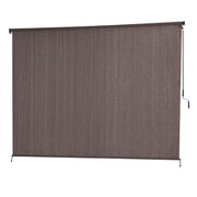 Instahut 3X2.5M Outdoor Blinds Awning Roll Down Retractable Knit Fabric Outdoor Blinds Window Shade Brown AWN-C-DOWN-KNIT-30-BR