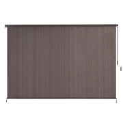 Instahut 3X2.5M Outdoor Blinds Awning Roll Down Retractable Knit Fabric Outdoor Blinds Window Shade Brown AWN-C-DOWN-KNIT-30-BR