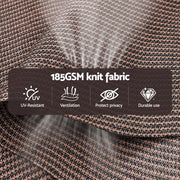 Instahut 3X2.5M Outdoor Blinds Awning Roll Down Retractable Knit Fabric Outdoor Blinds Window Shade Brown AWN-C-DOWN-KNIT-30-BR