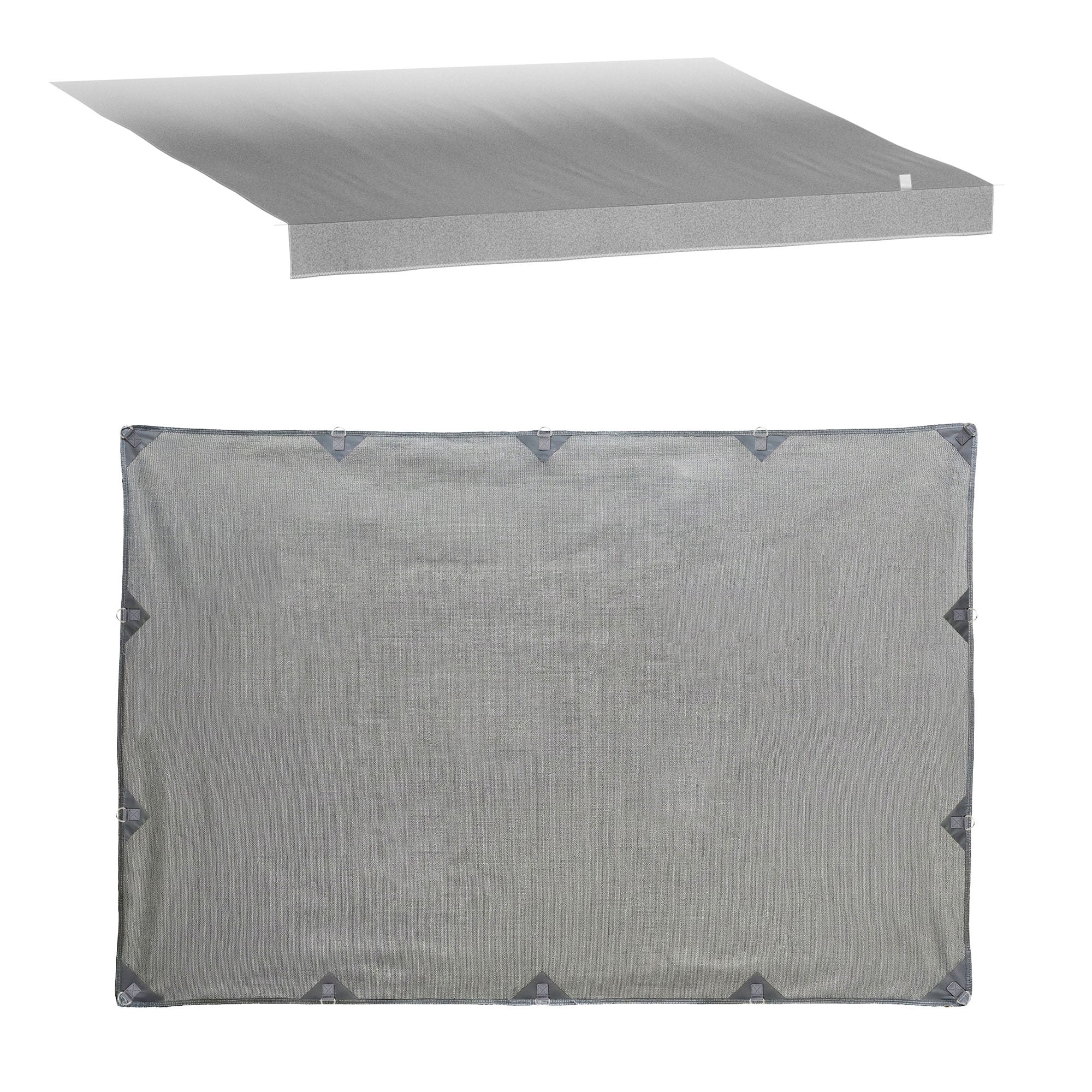 Weisshorn 12ft Caravan Awning Fabric & Privacy Screen RV Roll Out Sun Shade 3.4M AWN-CV-34-GY