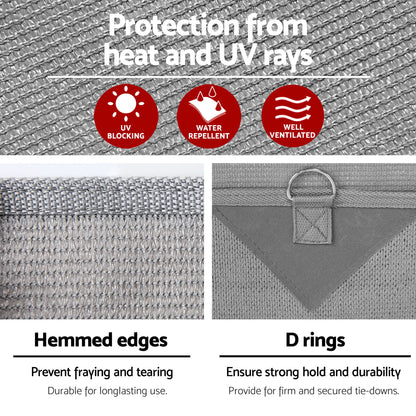 Weisshorn 18ft Caravan Awning Fabric & Privacy Screen RV Roll Out Sun Shade 5.2M AWN-CV-52-GY