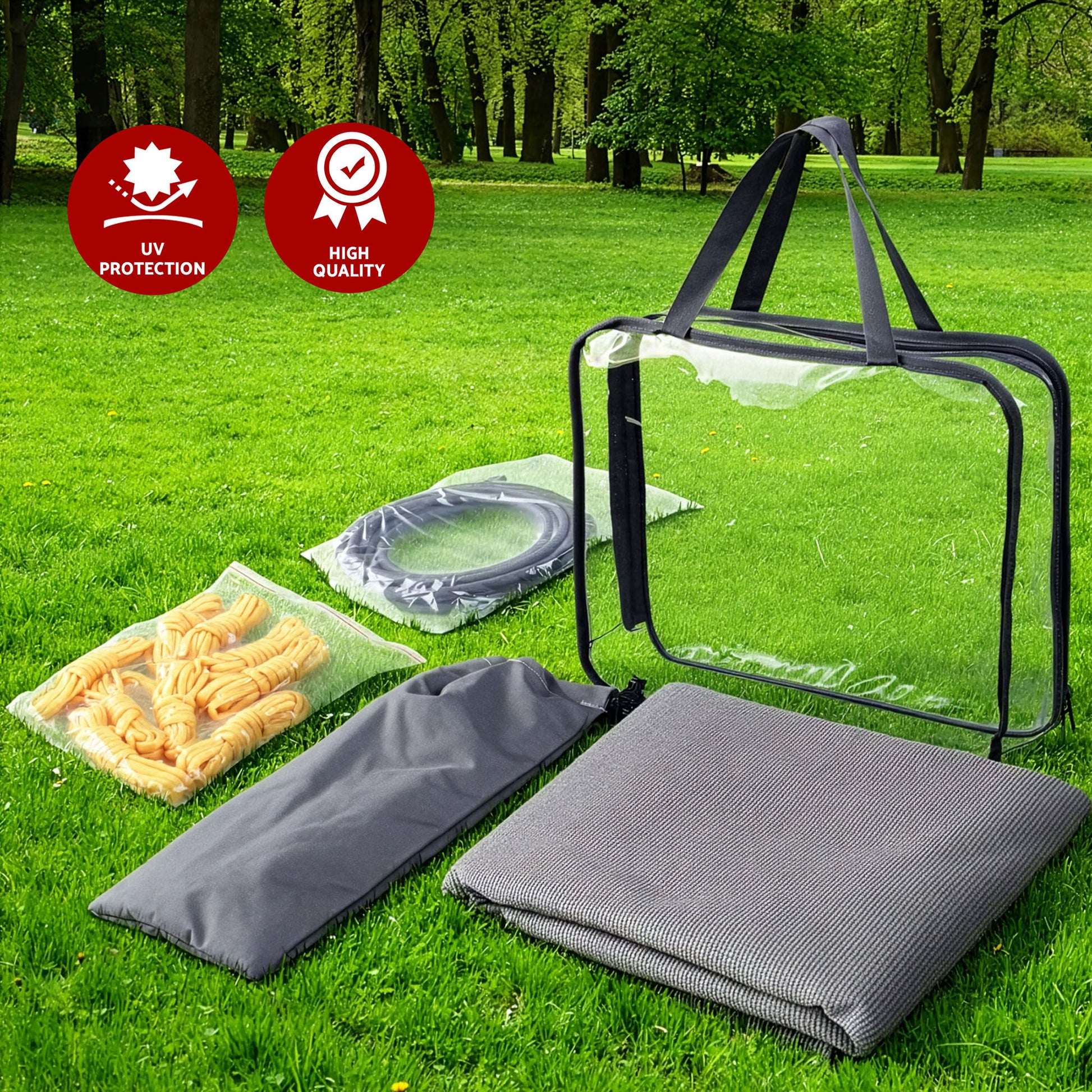 Weisshorn 18ft Caravan Awning Fabric & Privacy Screen RV Roll Out Sun Shade 5.2M AWN-CV-52-GY