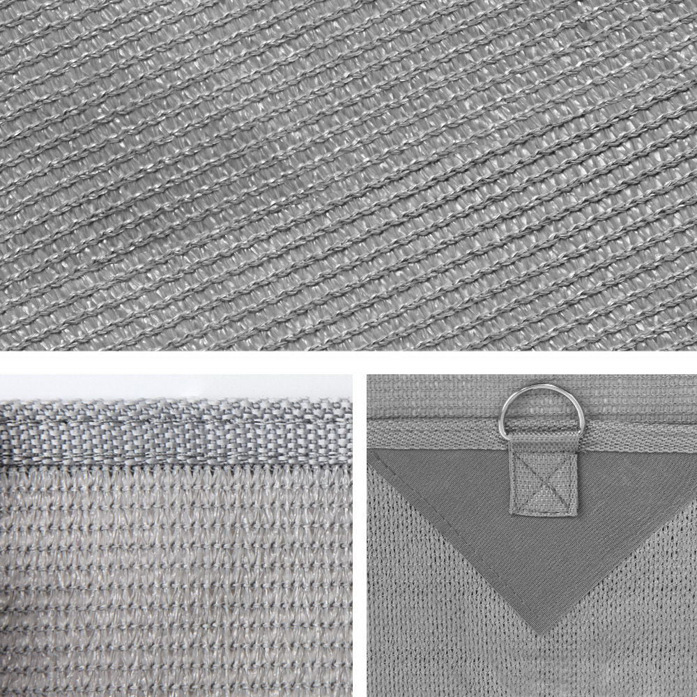 Caravan Privacy Screen Roll Out Awning 4.6x1.95M End Wall Side Sun Shade Grey AWN-CV-B-SS-46