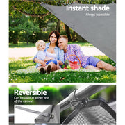 Caravan Privacy Screen Roll Out Awning 1.95 x 2.2M Sun Shade End Wall Side Grey AWN-CV-B-SS-END
