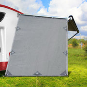 Caravan Privacy Screen Roll Out Awning 1.95 x 2.2M Sun Shade End Wall Side Grey AWN-CV-B-SS-END