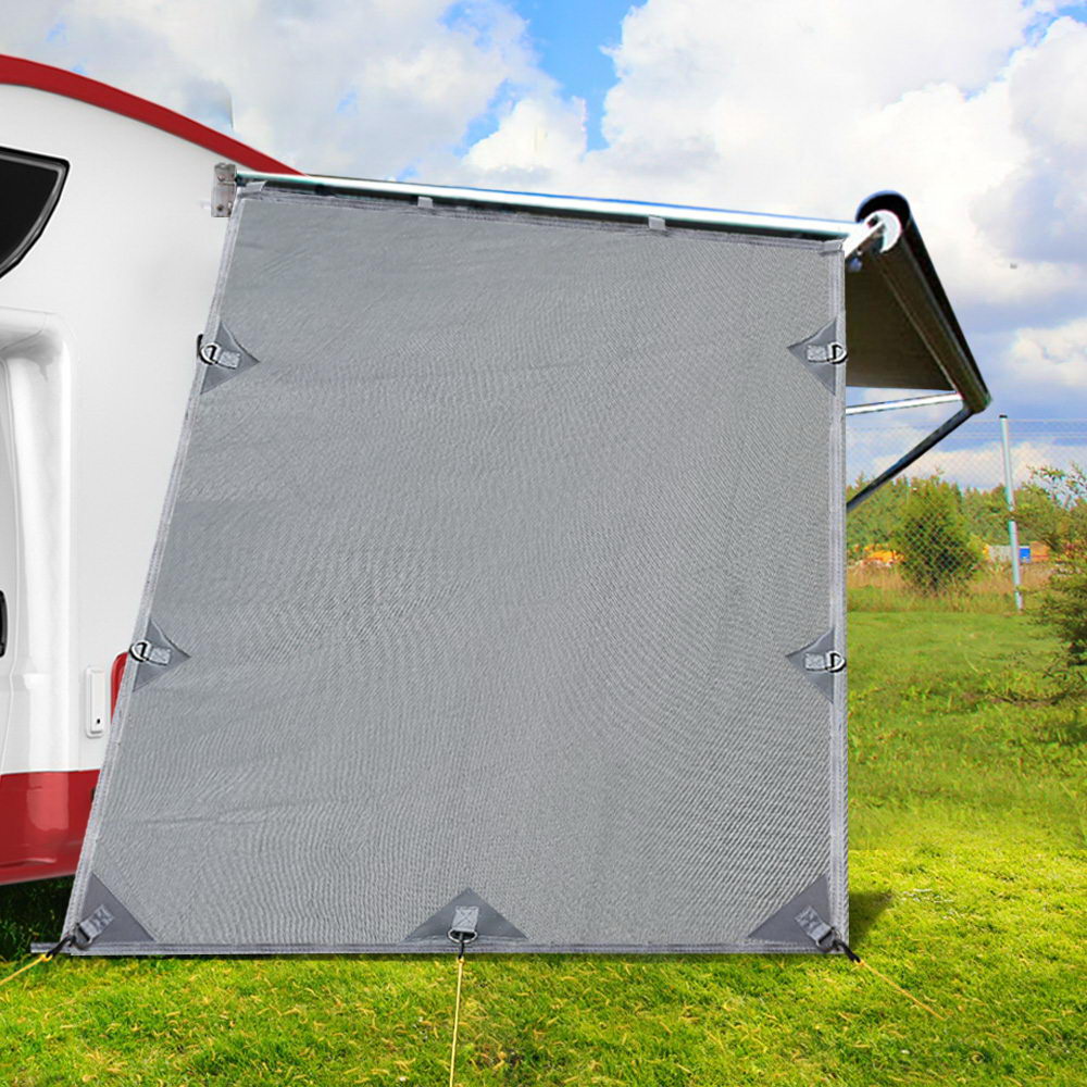 Caravan Privacy Screen Roll Out Awning 1.95 x 2.2M Sun Shade End Wall Side Grey AWN-CV-B-SS-END