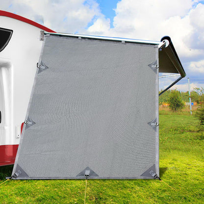 Caravan Privacy Screen Roll Out Awning 1.95 x 2.2M Sun Shade End Wall Side Grey AWN-CV-B-SS-END