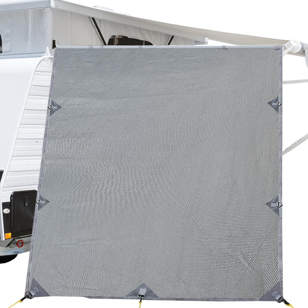 Caravan Privacy Screen Roll Out Awning 2.1x1.8M Sun Shade Pop Top End Wall Grey AWN-CV-B-SS-POP