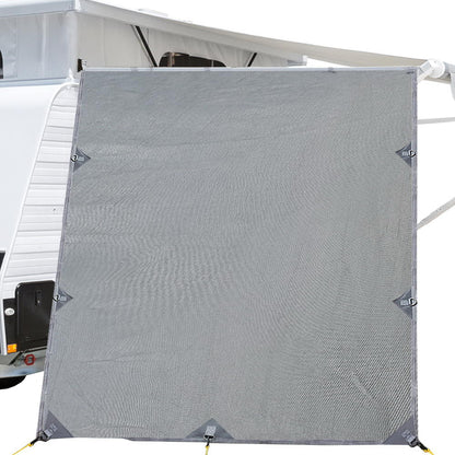 Caravan Privacy Screen Roll Out Awning 2.1x1.8M Sun Shade Pop Top End Wall Grey AWN-CV-B-SS-POP