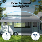 Weisshorn 12ft Caravan Awning RV Replacement Fabric 3.40M x 2.42M AWN-CV-TOP-34-GY