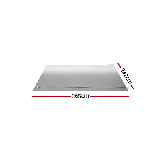 Weisshorn 13ft Caravan Awning RV Replacement Fabric 3.65M x 2.42M AWN-CV-TOP-37-GY