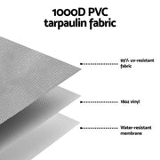 Weisshorn 13ft Caravan Awning RV Replacement Fabric 3.65M x 2.42M AWN-CV-TOP-37-GY