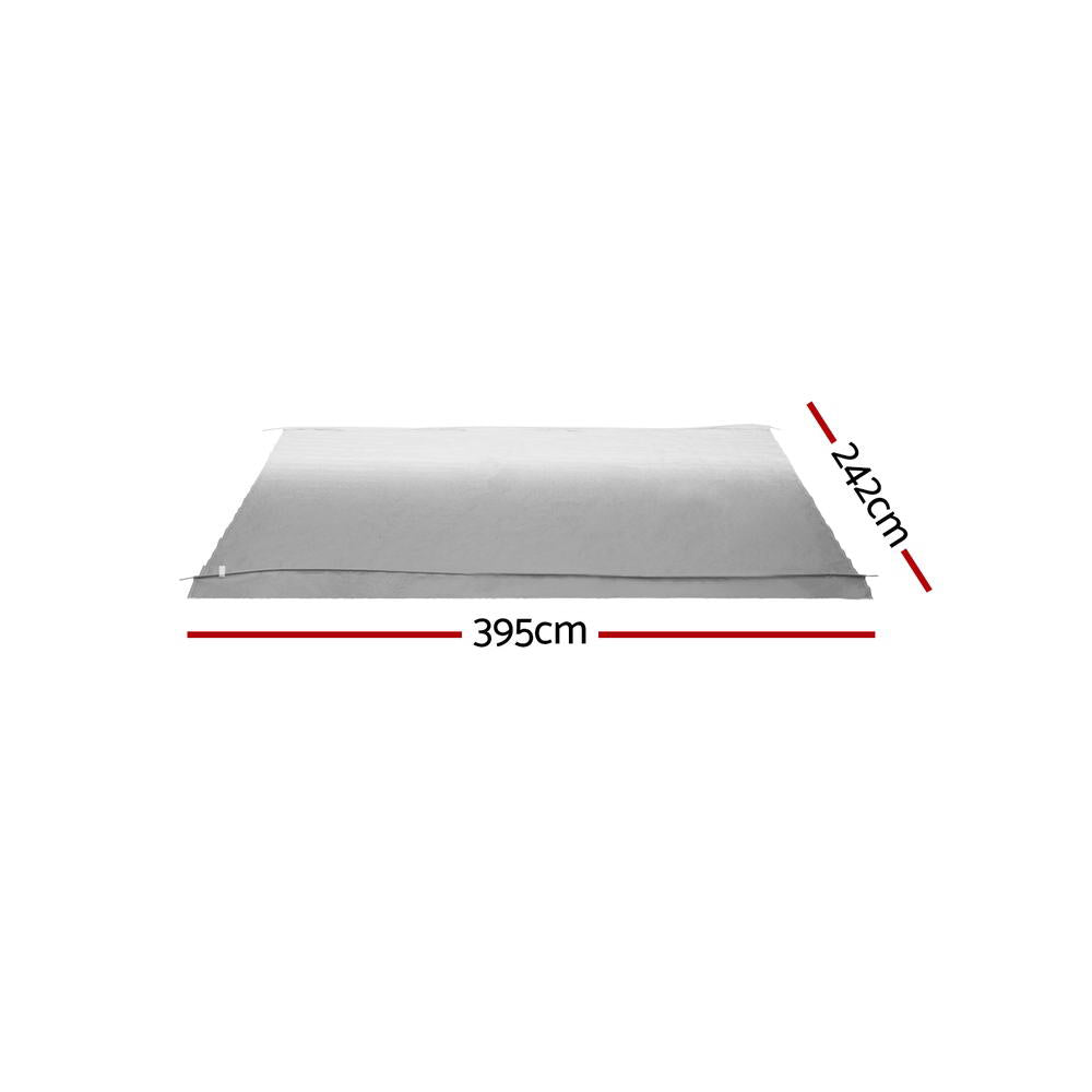 Weisshorn 14ft Caravan Awning RV Replacement Fabric 3.95M x 2.42M AWN-CV-TOP-40-GY