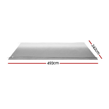 Weisshorn 17ft Caravan Awning RV Replacement Fabric 4.93M x 2.42M AWN-CV-TOP-49-GY