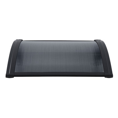 Instahut Window Awning Drainage 0.6mx0.6m Outdoor Grey AWN-DR-06X06-GR