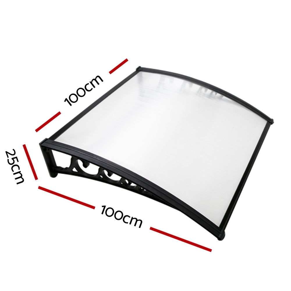 Instahut Window Door Awning 1mx1m Transparent Panel AWN-PC6-1X1