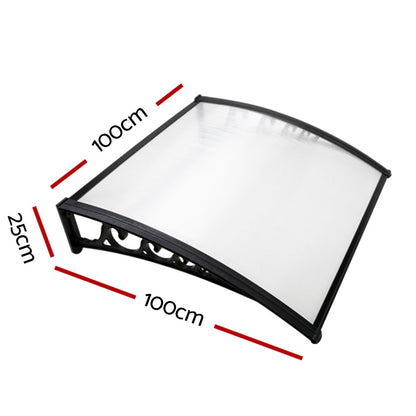 Instahut Window Door Awning 1mx1m Transparent Panel AWN-PC6-1X1
