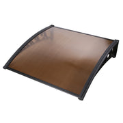 Instahut Window Door Awning 1mx1m Brown AWN-PC6-1X1-BR