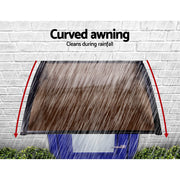 Instahut Window Door Awning 1mx1.2m Brown AWN-PC6-1X12-BR