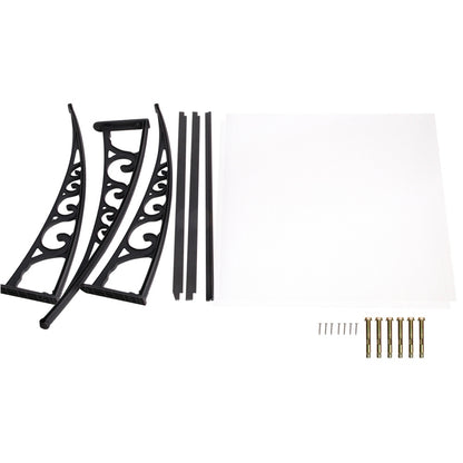 Instahut Window Awning Door Canopy 1mx2m Transparent AWN-PC6-1X2