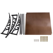 Instahut Window Awning Door Canopy 1m x 2m Brown AWN-PC6-1X2-BR