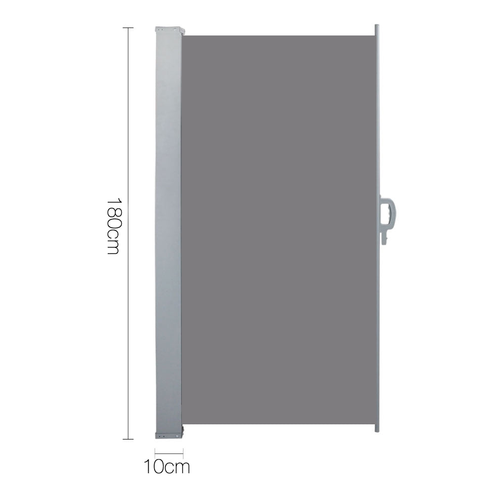 Instahut Retractable Side Awning Shade 1.8 x 3m - Grey AWN-SIDE-FC-180-GREY
