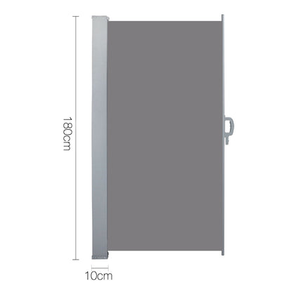 Instahut Retractable Side Awning Shade 1.8 x 3m - Grey AWN-SIDE-FC-180-GREY