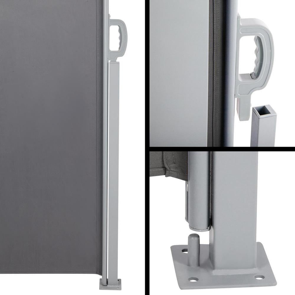 Instahut Retractable Side Awning Shade 1.8 x 3m - Grey AWN-SIDE-FC-180-GREY