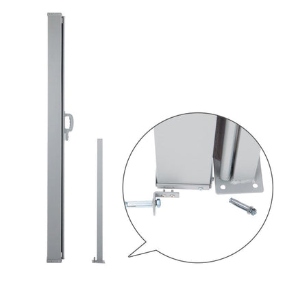 Instahut Retractable Side Awning Shade 1.8 x 3m - Grey AWN-SIDE-FC-180-GREY