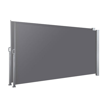 Set of 2 Instahut Side Awning Sun Shade Outdoor Blinds Retractable Screen 1.8X3M GR AWN-SIDE-FC-180-GREYX2