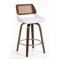 Artiss Wooden Bar Stools Swivel Kitchen Counter Stool Chair 60cm Seat Height BA-B-0369-RAT-WH