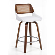Artiss Wooden Bar Stools Swivel Kitchen Counter Stool Chair 60cm Seat Height BA-B-0369-RAT-WH